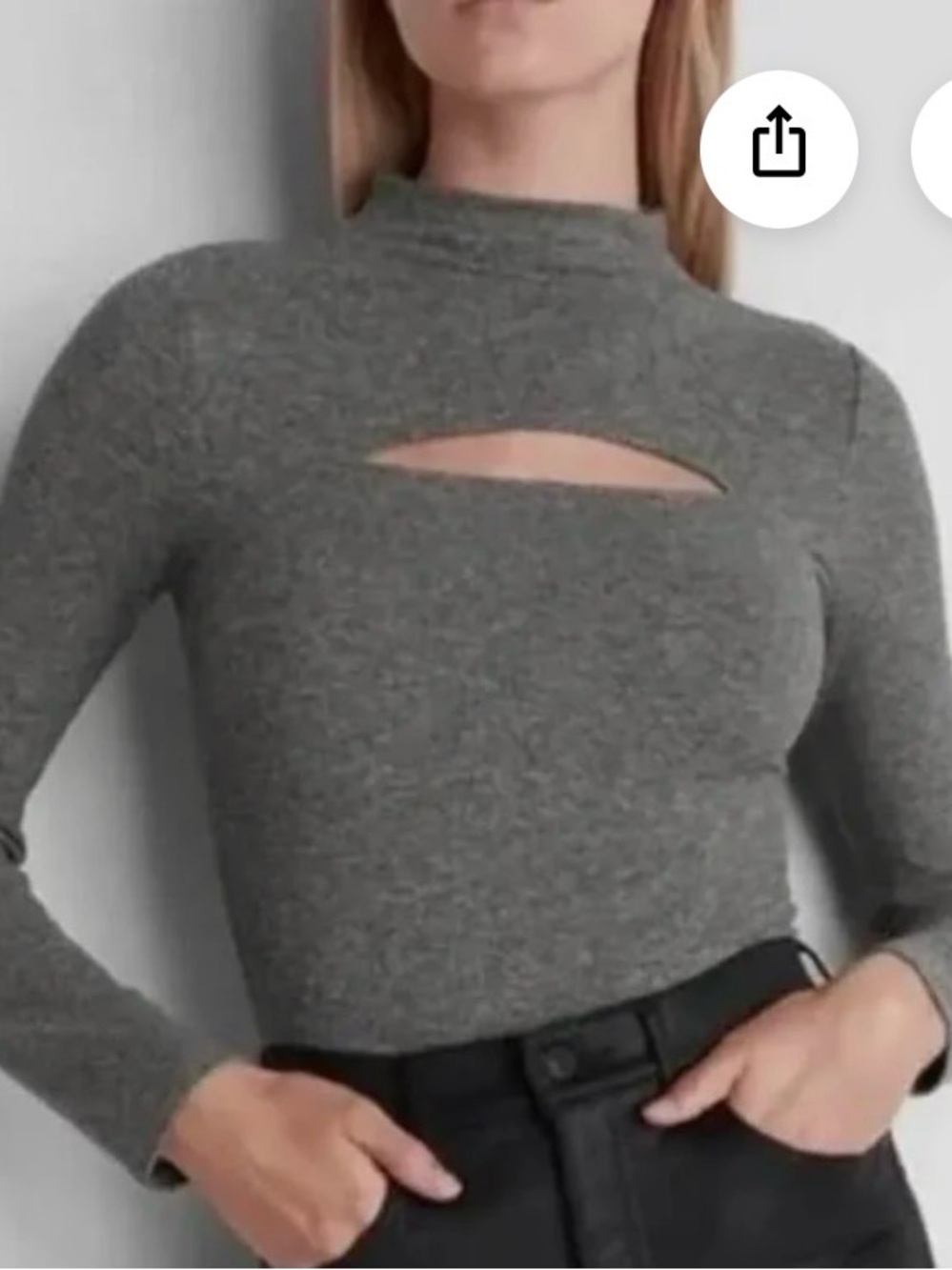 Express| Long-Sleeve Mock Neck Bodysuit